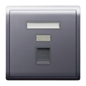 1 Gang Telephone Socket, Keystone on Shuttered Wallplate - Schneider Electric