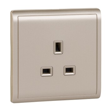 13A 250V 1Gang socket, Wine Gold - Schneider Electric