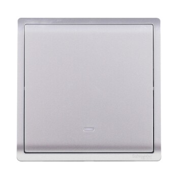 16AX 250V 1Gang Intermediate switched with Fluorescent Locator,Aluminium Silver - Schneider Electric