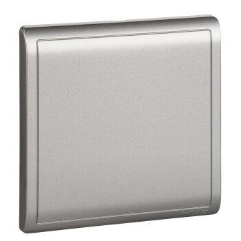 1Gang Blank Plate,Aluminium Silver - Schneider Electric