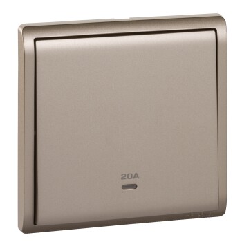 20A 250V 1Gang DP switched with Neon Lamp,Wine Gold - Schneider Electric