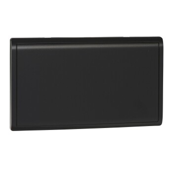 2Gang Blank Plate,Matt Black - Schneider Electric