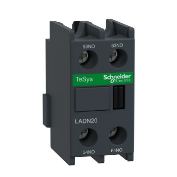 Auxiliary contact block, TeSys Deca, 2NO, front mounting, screw clamp terminals - Schneider Electric