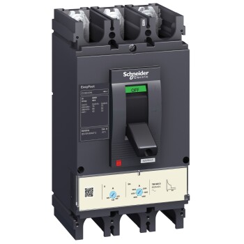 circuit breaker EasyPact CVS400F, 36 kA at 415 VAC, 400 A rating ETS 2.3 electronic trip unit, 3P 3d - Schneider Electric