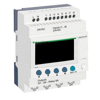 Compact smart relay, Zelio Logic, 12 I/O, 24 V AC, clock, display - Schneider Electric