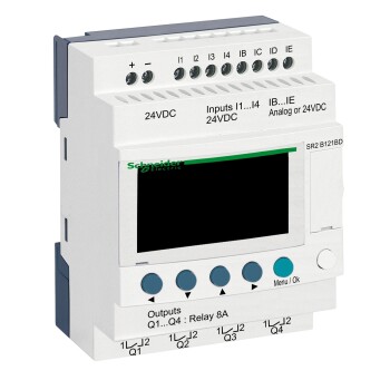 Compact smart relay, Zelio Logic, 12 I/O, 24 V DC, clock, display - Schneider Electric