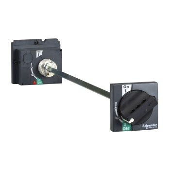 Extended rotary handle, ComPact NSX 100/160/250, black handle, shaft length 185mm to 600mm, IP55 - Schneider Electric