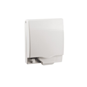 Full-Time Weatherproof Single Gang Socket Cover (White) IP55 - Schneider Electric