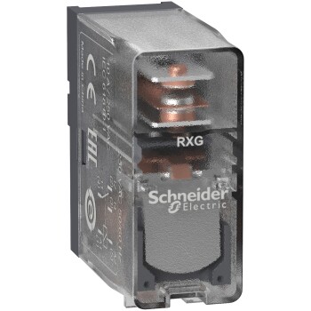 Harmony, Interface plug-in relay, 10 A, 1 CO, clear cover, 230 V AC - Schneider Electric