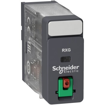 Harmony, Interface plug-in relay, 10 A, 1 CO, with lockable test button, 24 V AC - Schneider Electric