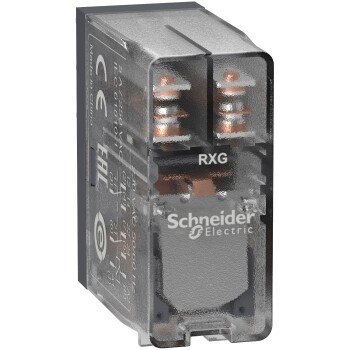 Harmony, Interface plug-in relay, 5 A, 2 CO, clear cover, 230 V AC - Schneider Electric