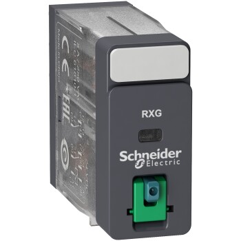 Harmony, Interface plug-in relay, 5 A, 2 CO, with lockable test button, 24 V DC - Schneider Electric