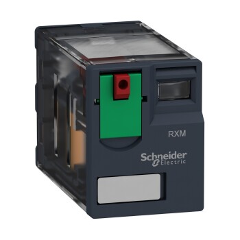Harmony, Miniature plug-in relay, 12 A, 2 CO, with lockable test button, 120 V AC - Schneider Electric