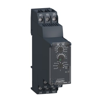 Harmony, Modular timing relay, 8 A, 2 CO, 0.05 s…300 h, star delta, 24...240 V AC/DC - Schneider Electric