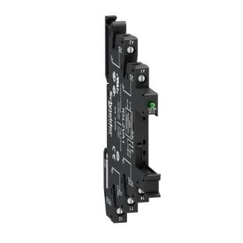 Harmony, Socket equipped with LED and protection circuit, for RSL1 relays, srew connector, 110 V AC/DC - Schneider Electric