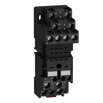 Harmony, Socket, for RXM2/RXM4 relays, screw clamp terminals, mixed contact - Schneider Electric