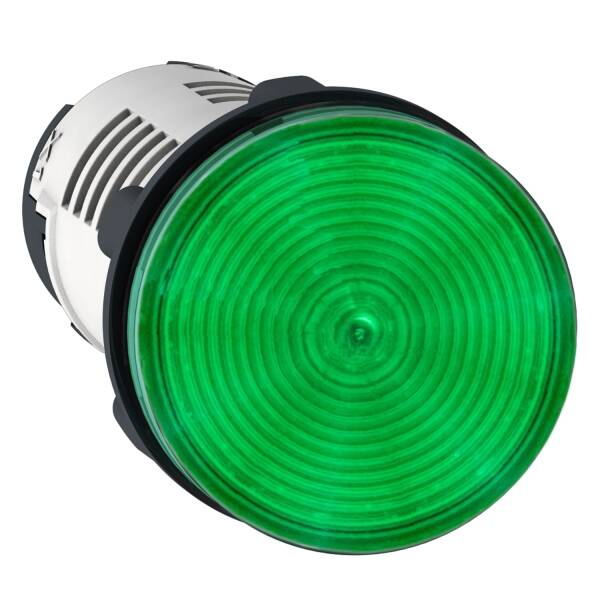 Harmony XB7, Monolithic pilot light, plastic, green, Ø22, integral LED, 230…240 V AC - 1