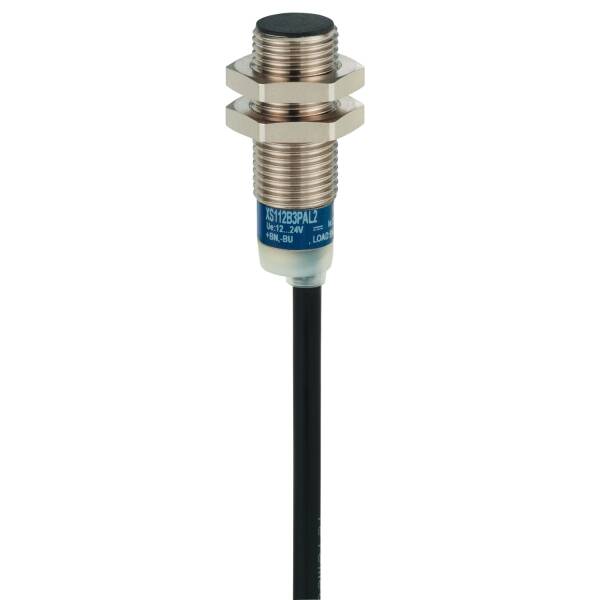 Inductive proximity sensors XS, inductive sensor XS6 M12, L54mm, brass, Sn4mm, 24...240VAC/DC, cable 2 m - 1