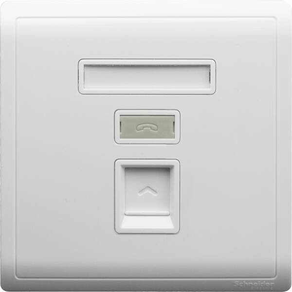 Keystone Wallplate, Actassi, 1 gang, shuttered, without module, white - 1