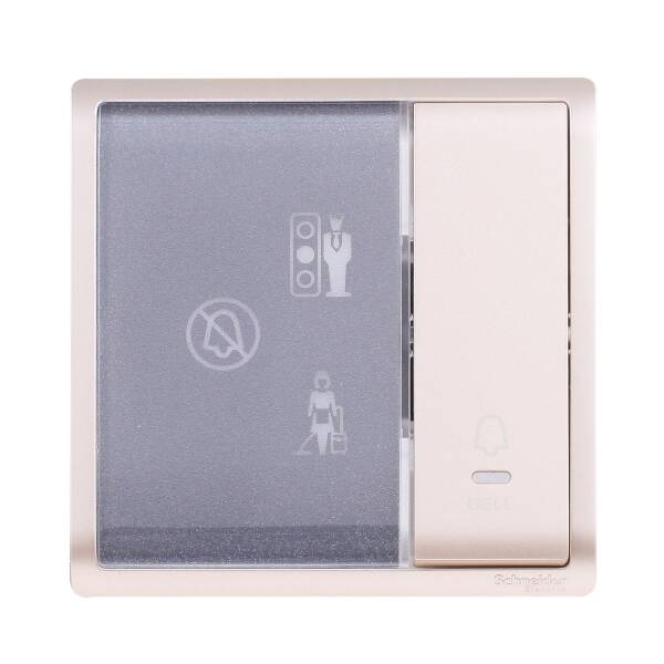 Pieno - 10A 250V - 1 G bell sw w 'Privacy'&'Please Clean Up' &'Please Wait' WG - 1