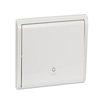Pieno - 10A 250V - 1 gang bell press switch with fluorescent locator - Schneider Electric