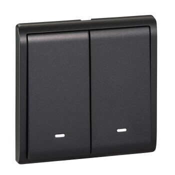 Pieno - 16A 250V - 2 gang 1 way switch with fluorescent locator (MB) - Schneider Electric