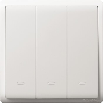 Pieno - 16A 250V - 3 gang 2 way switch with fluorescent locator - Schneider Electric