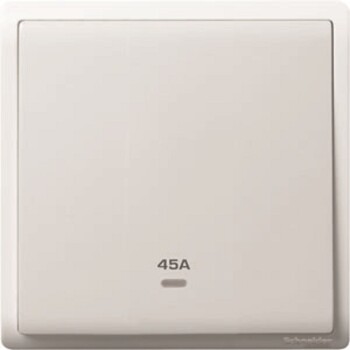 Pieno - 45A 250V - 1 gang double pole switch with neon - Schneider Electric