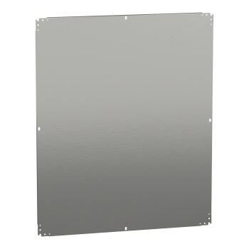 Plain mounting plate H1200xW1000mm Galvanised sheet steel Reversible dimension - Schneider Electric
