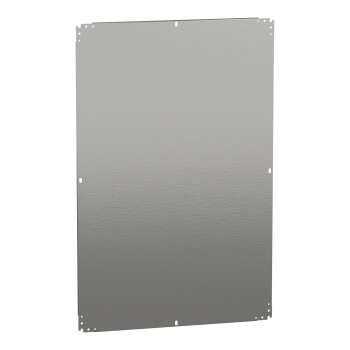 Plain mounting plate H1200xW800mm made of galvanised sheet steel - Schneider Electric