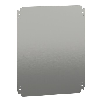 Plain mounting plate H500xW400mm made of galvanised sheet steel - Schneider Electric
