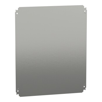 Plain mounting plate H500xW600mm made of galvanised sheet steel - Schneider Electric