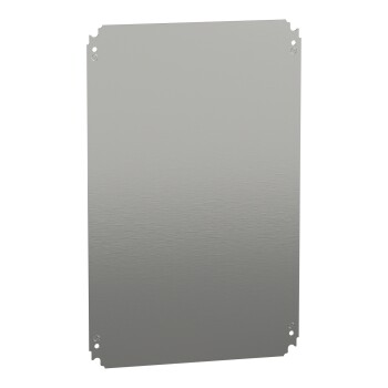 Plain mounting plate H600xW400mm made of galvanised sheet steel - Schneider Electric