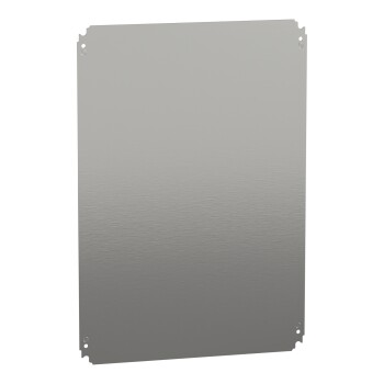 Plain mounting plate H700xW500mm made of galvanised sheet steel - Schneider Electric