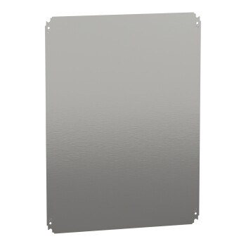 Plain mounting plate H800xW600mm made of galvanised sheet steel - Schneider Electric