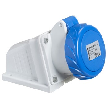 PratiKa socket - screw - angled - 32A - 2P + E - 200...250 V AC - wall - Schneider Electric