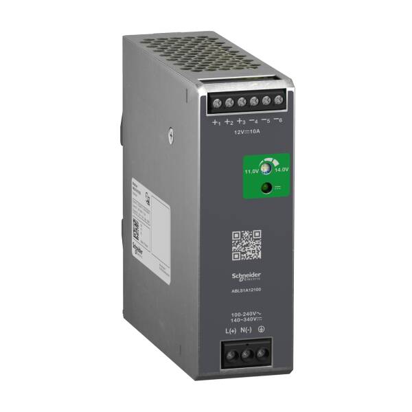 Regulated Power Supply, 100-240V AC, 12V 10 A, single phase, Optimized - 1