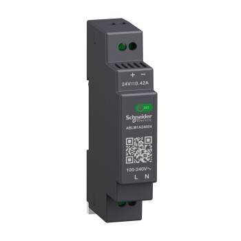 Regulated Power Supply, 100-240V AC, 24V 0.4 A, single phase, Modular - Schneider Electric