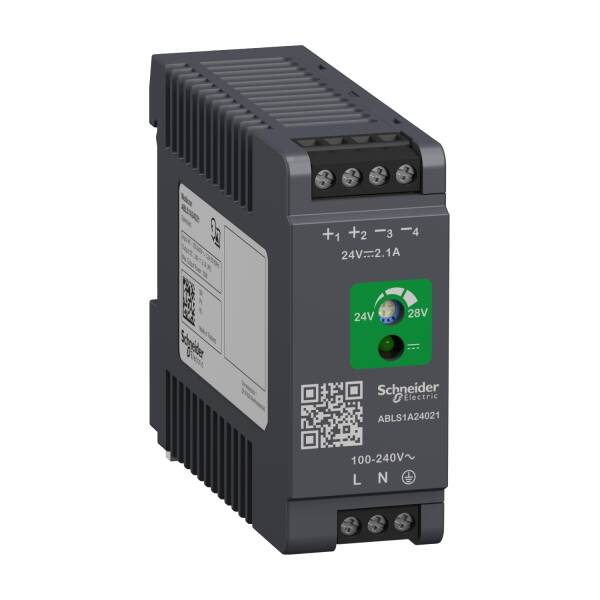 Regulated Power Supply, 100-240V AC, 24V 2.1 A, single phase, Optimized - 1