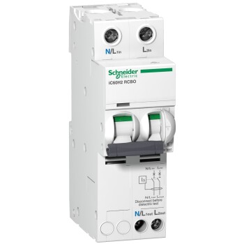 Residual current breaker with overcurrent protection (RCBO), Acti9 iC60H2 RCBO, 2P, 32A, 30mA, A type, 10000A - Schneider Electric