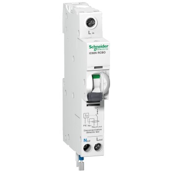 Residual current breaker with overcurrent protection (RCBO), Acti9 iC60N RCBO, 1P + N, 20A, 30mA, A type, 6000A - Schneider Electric