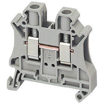 SCREW TERMINAL, FEED THROUGH, 2 POINTS, 6MM² , GREY - Schneider Electric