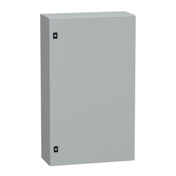Spacial CRN plain door w/o mount.plate. H1000xW600xD250 IP66 IK10 RAL7035.. - Schneider Electric