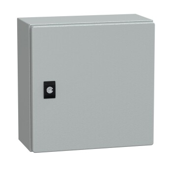 Spacial CRN plain door w/o mount.plate. H300xW300xD150 IP66 IK10 RAL7035.. - Schneider Electric