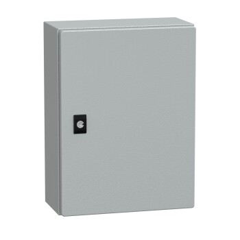 Spacial CRN plain door w/o mount.plate. H400xW300xD150 IP66 IK10 RAL7035.. - Schneider Electric