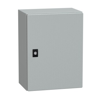 Spacial CRN plain door w/o mount.plate. H400xW300xD200 IP66 IK10 RAL7035.. - Schneider Electric