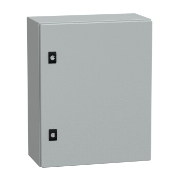 Spacial CRN plain door w/o mount.plate. H500xW400xD200 IP66 IK10 RAL7035.. - Schneider Electric
