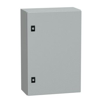 Spacial CRN plain door w/o mount.plate. H600xW400xD200 IP66 IK10 RAL7035.. - Schneider Electric