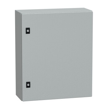 Spacial CRN plain door w/o mount.plate. H600xW500xD200 IP66 IK10 RAL7035.. - Schneider Electric