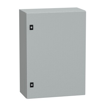 Spacial CRN plain door w/o mount.plate. H700xW500xD250 IP66 IK10 RAL7035.. - Schneider Electric